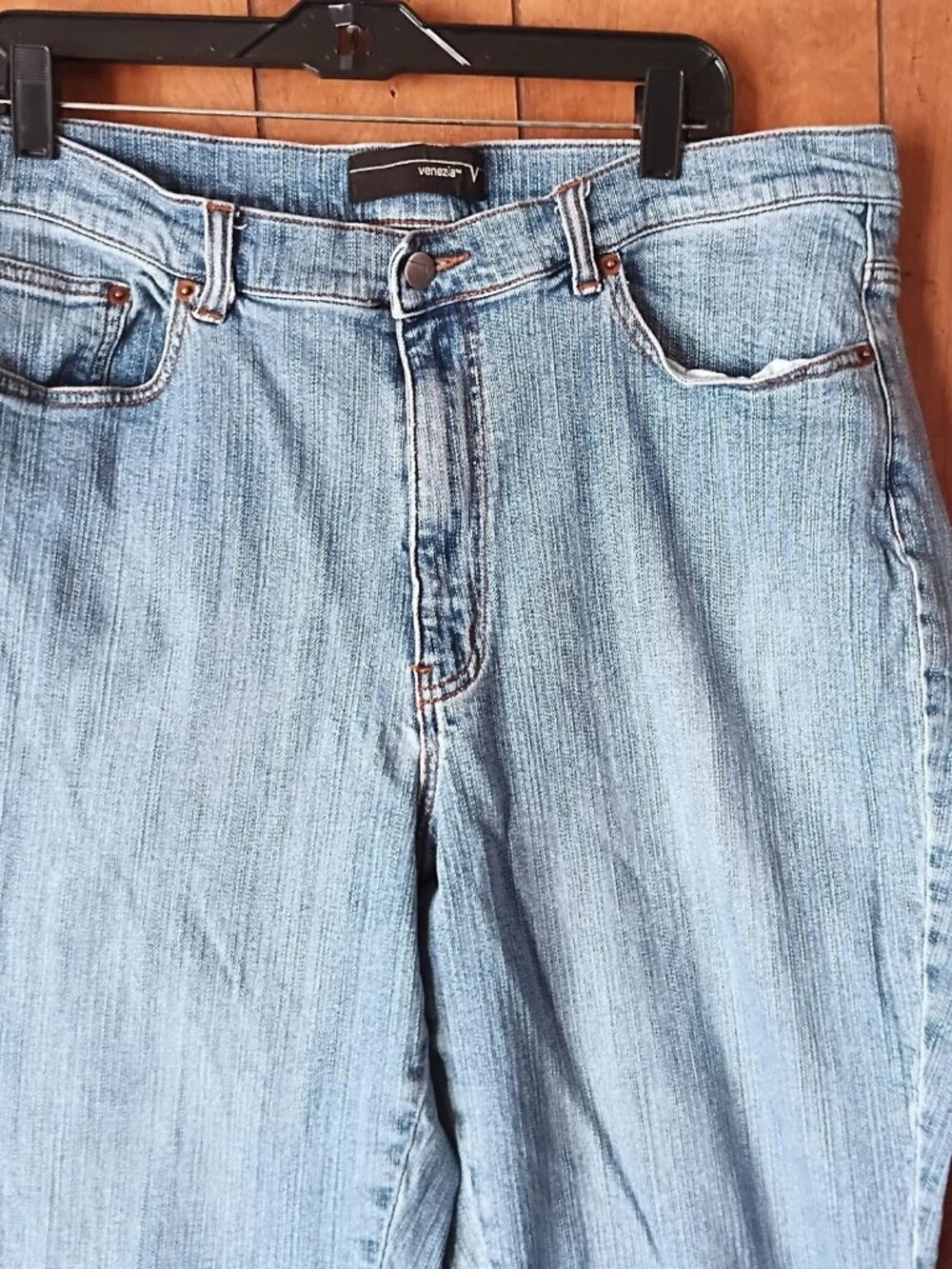 Venezia Lane Bryant Jeans Womens 22T Tall Stretch Denim Straight Leg Blue Plus - Picture 2 of 5